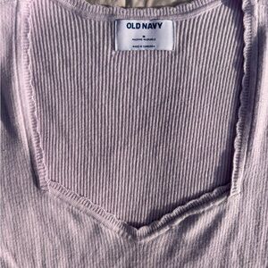 Old Navy Women's Light Lavender Ribbed V-Neck Sweater Tank